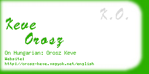 keve orosz business card